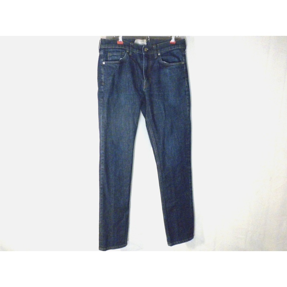 Everlane Jeans Mens 31x32 Blue Denim‎ The Slim Jean Stretch Mid Rise Dark Wash - Picture 3 of 11